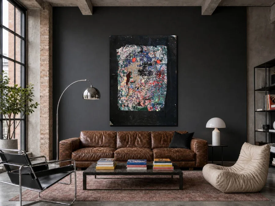 Painting in a dark loft